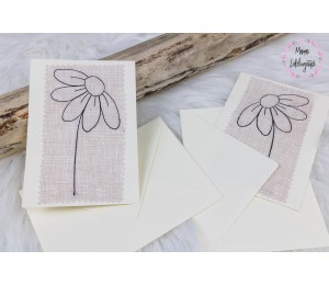 Stickmuster Gänseblümchen Doodle